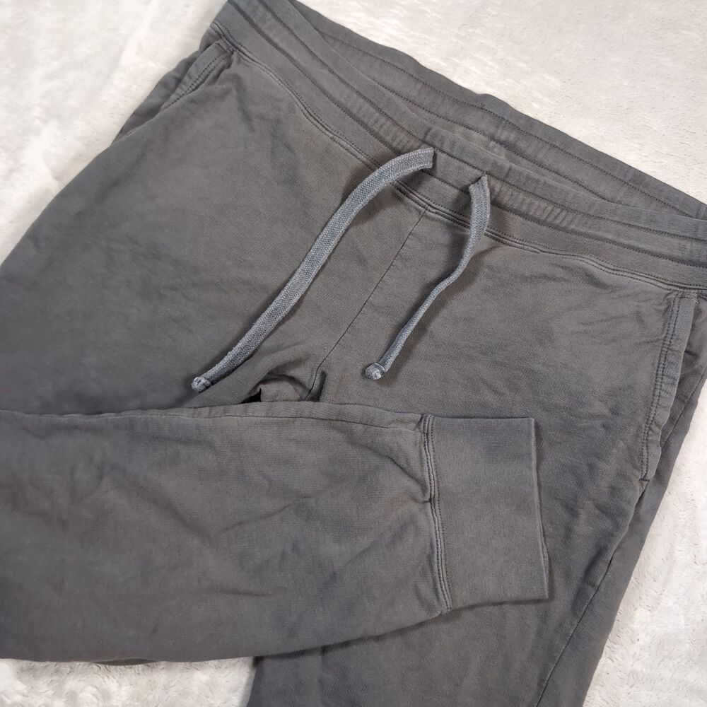 American Giant Sweatpants Mens Large Gray Joggers Made in USA Drawstring Casual